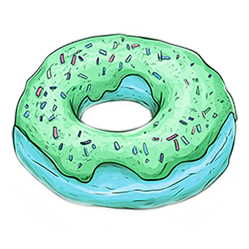 Blast a green donut