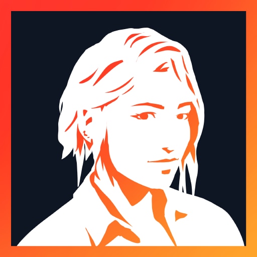 Девушка с синими волосами