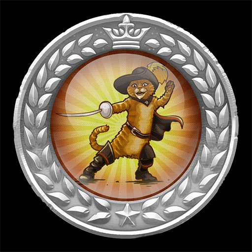 Trofeo Como gato panza arriba (plata) de Shrek 2 Remastered