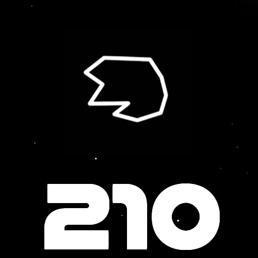 Destroy 210 asteroids