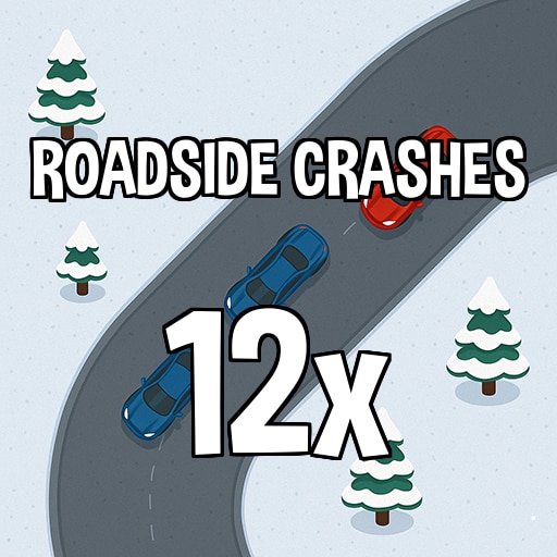 Crash 12 times into the roadside