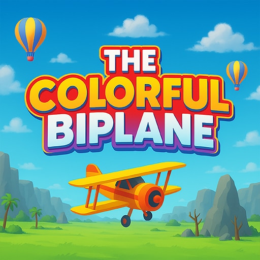 The colorful biplane