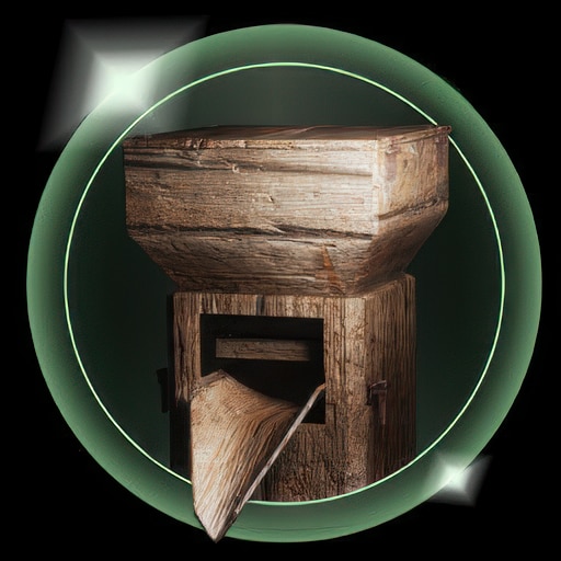 Wooden old grain container