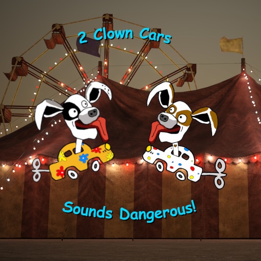 How many dogs can fit into a clown car?