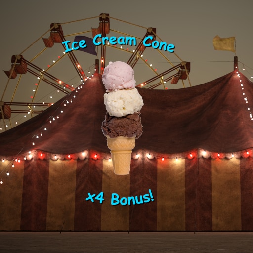 Reached x4 Ice Cream Cone Bonus!