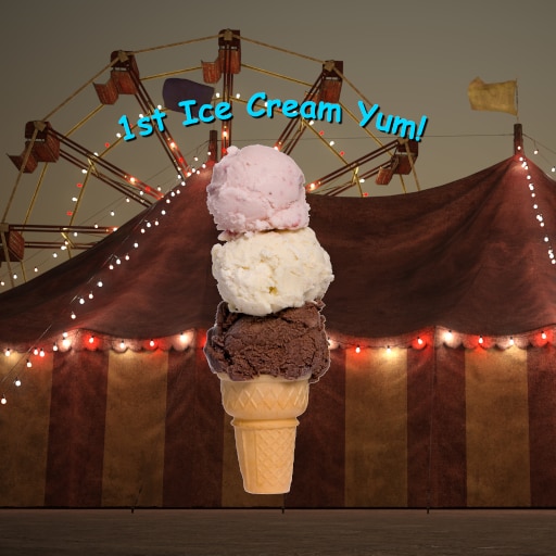 First Ice Cream Cone Yum!