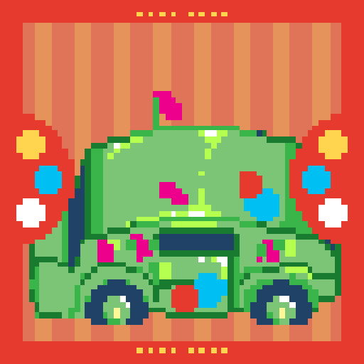 Green Clown car