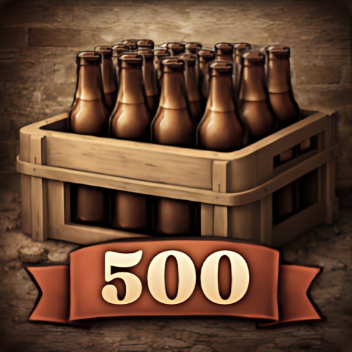 Trofeo 500 bottles poured (bronce) de Beer Manufacture Simulator