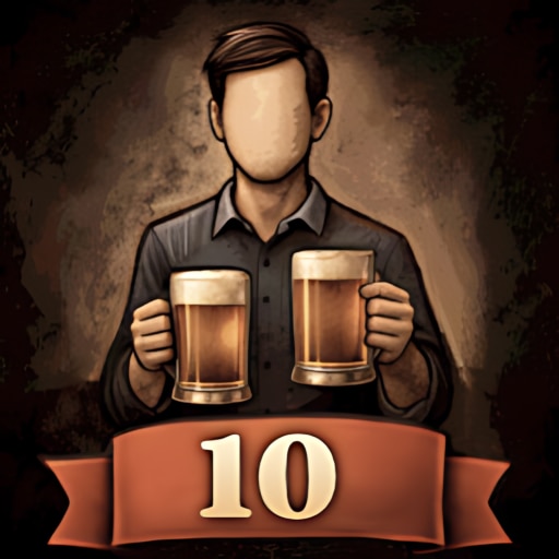 Trofeo 10 customers served (bronce) de Beer Manufacture Simulator