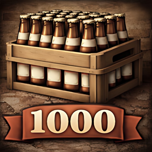 Trofeo 1000 bottles capped (plata) de Beer Manufacture Simulator