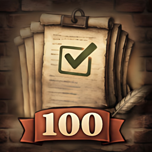 Trofeo 100 contracts completed (oro) de Beer Manufacture Simulator