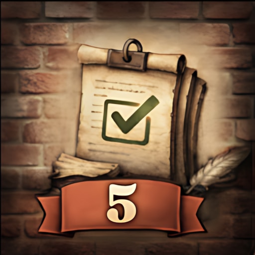 Trofeo 5 contracts completed (bronce) de Beer Manufacture Simulator