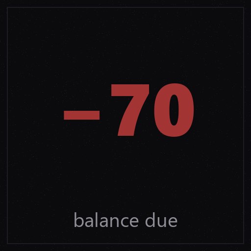 balance due