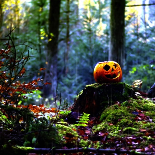 Trofeo Pumpkin in the Rainy Forest (5x5) (plata) de Solid Void - Halloween Nonograms