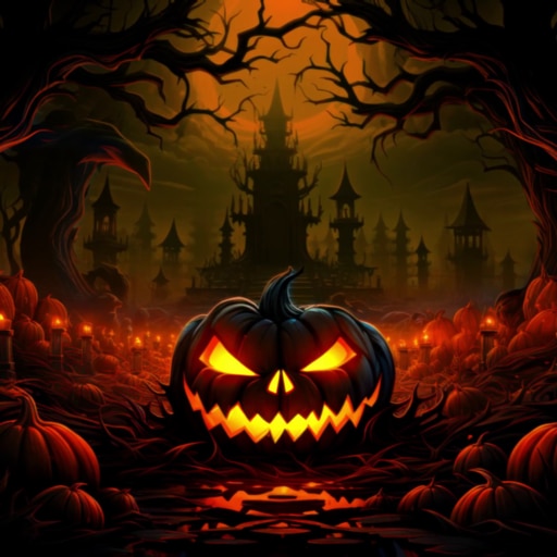 Trofeo Pumpkin and the Tower (10x10) (oro) de Solid Void - Halloween Nonograms