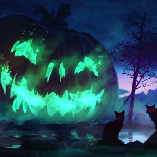 Trofeo Pumpkin in the Forest (12x12) (oro) de Solid Void - Halloween Nonograms