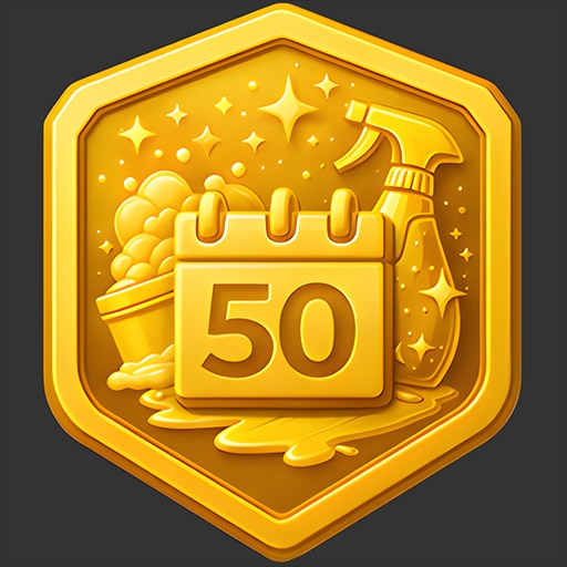 Trofeo DAY 50 (oro) de House Cleaner Simulator